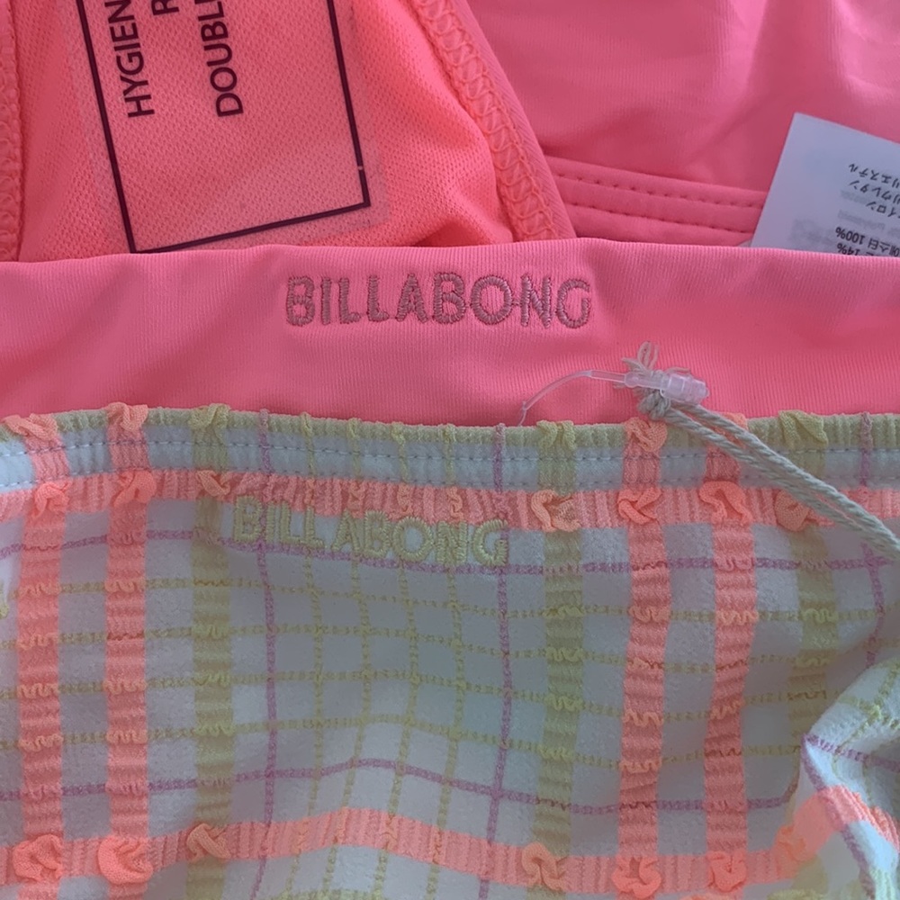 Billabong Bundle Of Bikini Bottoms! Pretty In Plaid High rise,&Sol Searcher pink - Picture 9 of 11